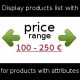 Product price range (max and min prices)